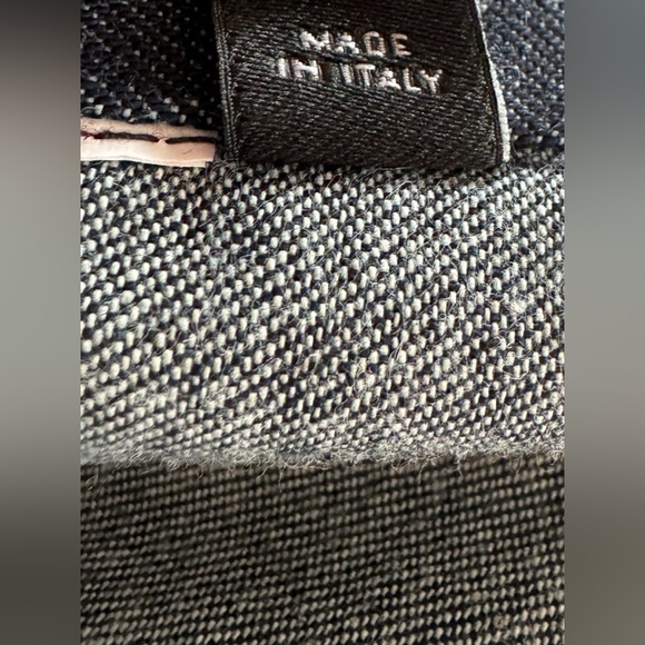 Vintage 1990s Dolce & Gabbana Denim Jacket Top with Red Leather Trim - Picture 6 of 10